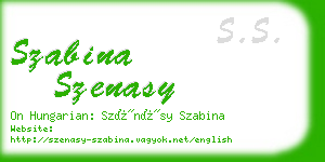 szabina szenasy business card